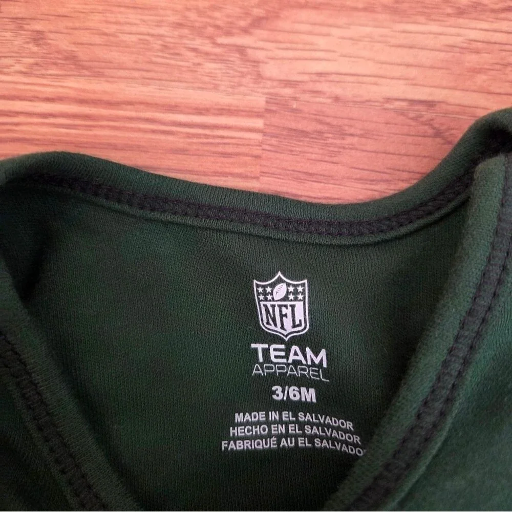 NFL NY Jets Baby Bodysuit 3pc 3-6 Months NWT 100% Cotton Football Athletic